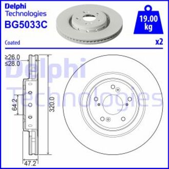 BG5033C Delphi Тормозной диск