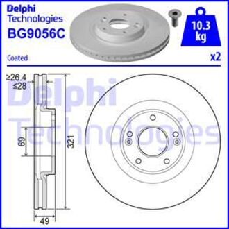 BG9056C Delphi Диск тормозной