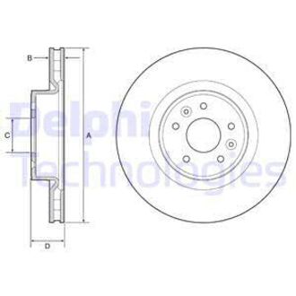 Диск гальмівний Delphi BG9232C