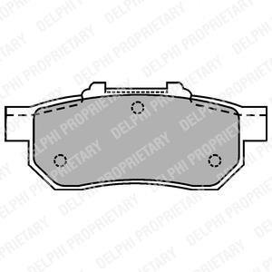 Колодки гальмівні задн.HONDA ACCORD III, CIVIC IV,CIVIC V,CIVIC VI,CRX II,INTEGRA 1.5/1.6/2.0 85- Delphi LP1456