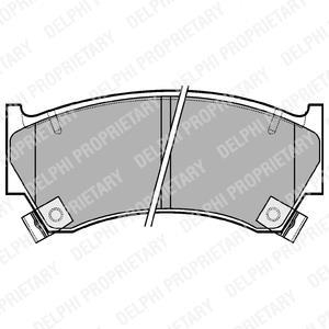LP1590 Delphi Комплект гальмівних колодок с 4 шт. дисків