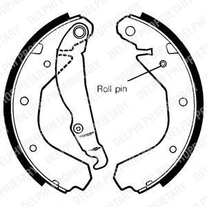 LS1307 Delphi Комплект гальмівних колодок с 4 шт. барабанів