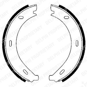 Комплект гальмівних колодок з 4 шт. барабанів Delphi LS1902
