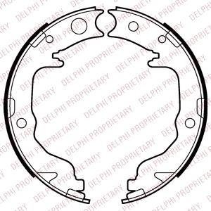 LS2026 Delphi Комплект тормозных колодок, стояночная тормозная система