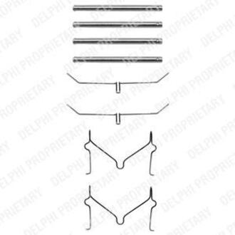 LX0182 Delphi Ремкомплект гальмівних колодок