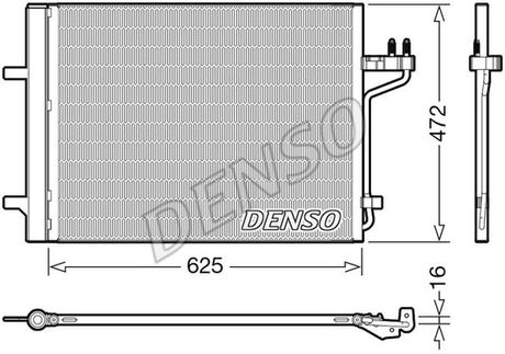 DCN10047 DENSO Радиатор кондиціонера