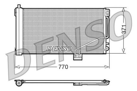 DCN17014 DENSO Радиатор кондиціонера