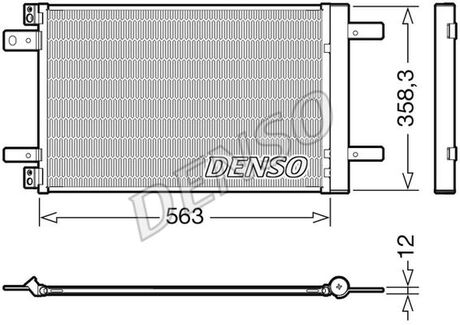 DCN21032 DENSO Радиатор кондиціонера