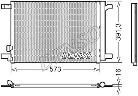 DCN32066 DENSO Радиатор кондиціонера