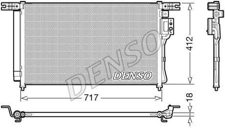 DCN41008 DENSO Радиатор кондиціонера