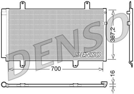 DCN51004 DENSO Радиатор кондиціонера