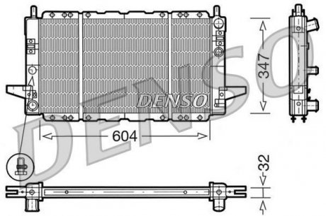 DRM10086 DENSO Радиатор, охлаждение двигателя
