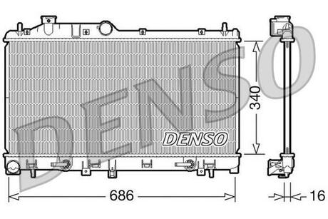 DRM36008 DENSO Радиатор, охолодження двигуна