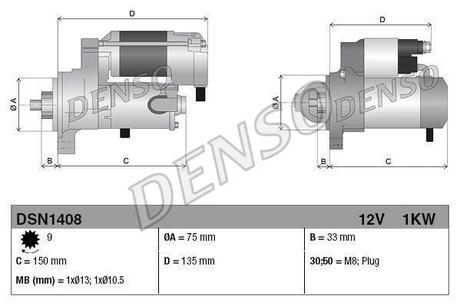 DSN1408 DENSO Стартер