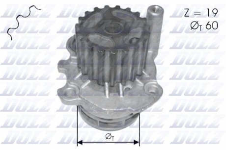 A196 DOLZ Водяний насос AUDI A2 (8Z0) / SEAT AROSA (6H) / SK