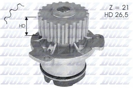 L-121 DOLZ Водяной насос системы охлаждения Lada Samara