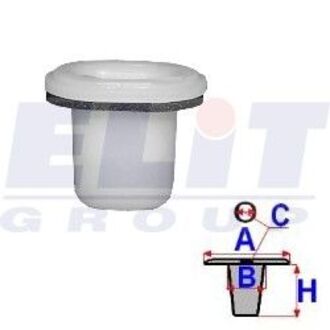 C60431 ELIT Клипса багажника (к-т:5 шт) размер:A = 18mm/B = 11mm/C = 5,5mm/H = 13mm