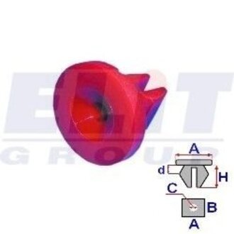 R A82020 ELIT Втулка в мотор.отсеке (к-т:10 шт) размер:A = 20mm/C = 4.1mm/d = 5.8mm/H = 13.7mm