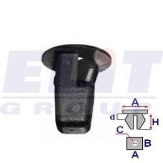 R B21006 ELIT Втулка подкрылков [94-97] (к-т:10 шт) размер:A = 16mm/C = 4.9mm/H = 19.3mm