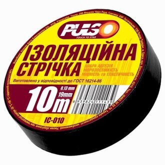 UNI IC10BLK ELIT Изолента PULSO PVC 10м черная