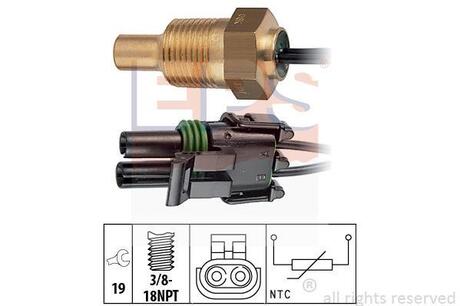 1.830.307 EPS Датчик температури системи охолодження