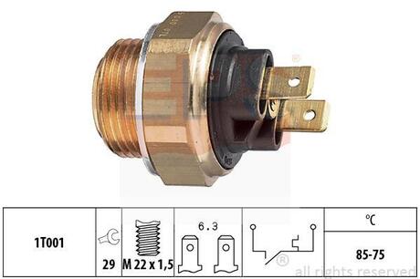 1.850.008 EPS Термовыключатель вентилятора радиатора