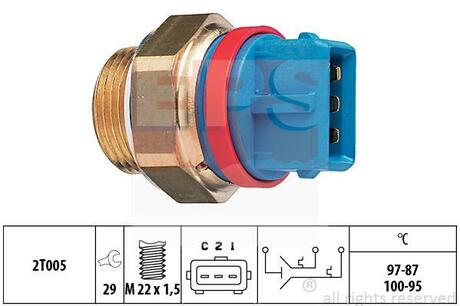 1 850 631 EPS Термовыключатель вентилятора радиатора
