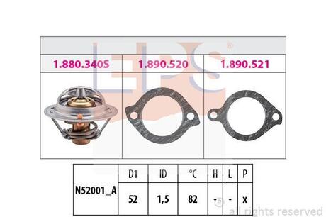 1.880.228 EPS Термостат 82C Mazda 323/626 Daihatsu/Honda/HY