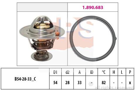 1.880.726 EPS Термостат Hyunday/Kia 1.4/1.6/2.5Crdi