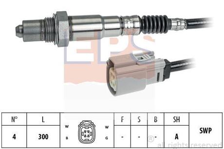 1.998.367 EPS EPS FORD Лямбда-зонд FIESTA 1.0 12-, RANGER 2.5 11-