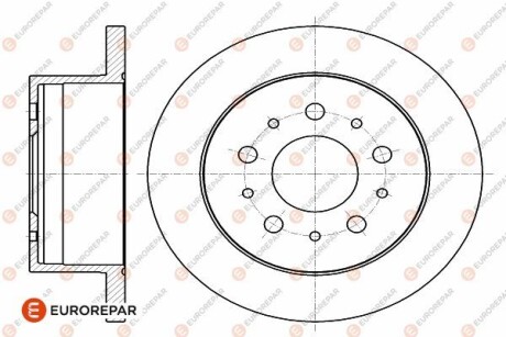 Диски тормозные задние комплект (2шт.) Jamper3-Boxer3 PSA Eurorepar 1642766680