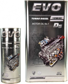 evoturbodieseld510w401l EVO Масло моторное EVO D5 Turbo Diesel 10W-40 (1 л)