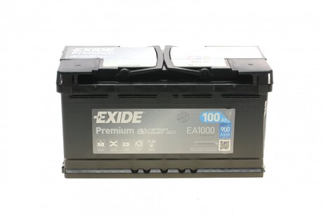 EA1000 EXIDE Аккумулятор 100ah-12v exide premium(353х175х190),r,en900