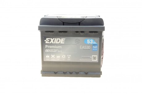 EA530 EXIDE Аккумулятор 53ah-12v exide premium(207х175х190),r,en540