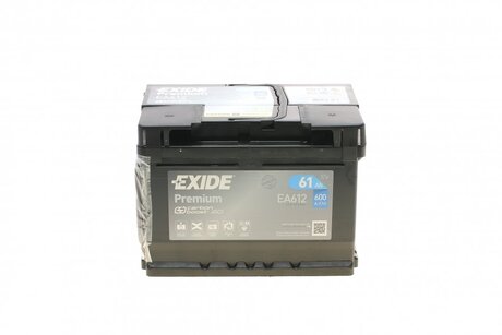 EA612 EXIDE Аккумулятор 61ah-12v exide premium(242х175х175),r,en600