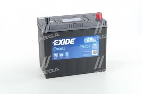 EB454 EXIDE Аккумулятор 45ah-12v exide excell(234х127х220),r,en330