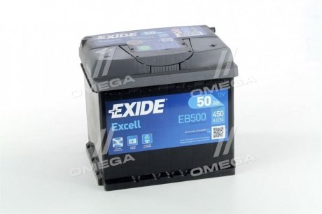 EB500 EXIDE Аккумулятор 50ah-12v exide excell(207х175х190),r,en450