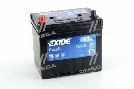 EB605 EXIDE Аккумулятор 60ah-12v exide excell(230х172х220),l,en480