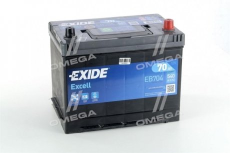 EB704 EXIDE Аккумулятор 70ah-12v exide excell(266х172х223),r,en540