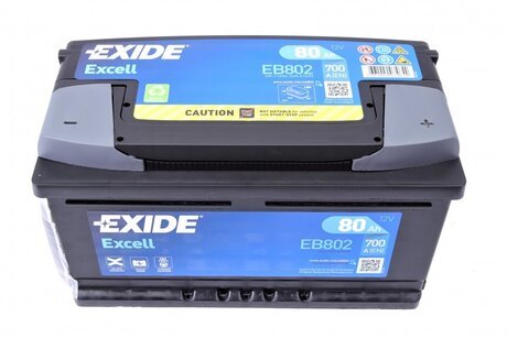 EB802 EXIDE Аккумулятор 80Ah-12v Exide EXCELL(315х175х175),R,EN700