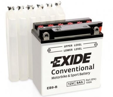 EB9B EXIDE АкумуляторMOTOR EXIDE 12V 9AH 100A YB9-B/EB9-B [135X75X139]