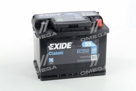 EC550 EXIDE Аккумулятор 55ah-12v exide classic(242х175х190),r,en460