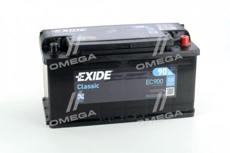 EC900 EXIDE Аккумулятор 90ah-12v exide classic(353х175х190),r,en720 !кат. -15%