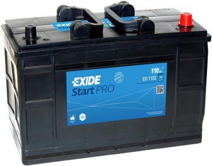 EG1102 EXIDE Аккумулятор 110ah-12v exide start pro (345х175х240),r,en750