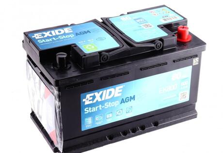 EK800 EXIDE Аккумулятор 80ah-12v exide agm (315х175х190),r,en800