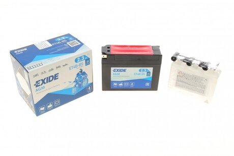 ET4BBS EXIDE АкумуляторMOTOR EXIDE B/O 12V 2.3AH 35A YT4B-BS/ET4B-BS [113X38X85]