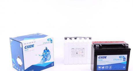 ETX20H-BS EXIDE Аккумулятор 18ah-12v exide agm (etx20h-bs) (175х87х155) l, en270