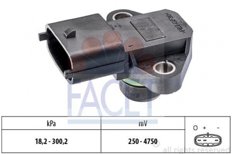 10.3345 FACET Датчик абсолютного тиску (manifold air pressure sensor, map sensor)