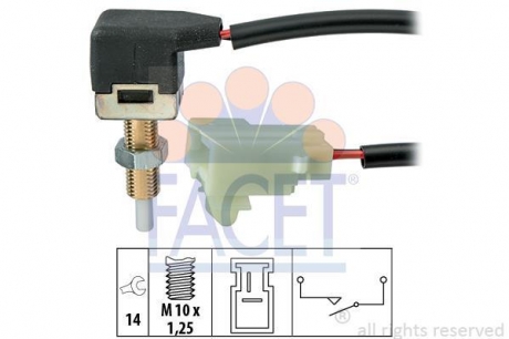 7.1297 FACET Выключатель стоп-сигналу