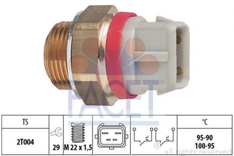 7.5682 FACET Датчик включения вентилятора Escort/Mondeo/Scorpio 1.6-3.0 9